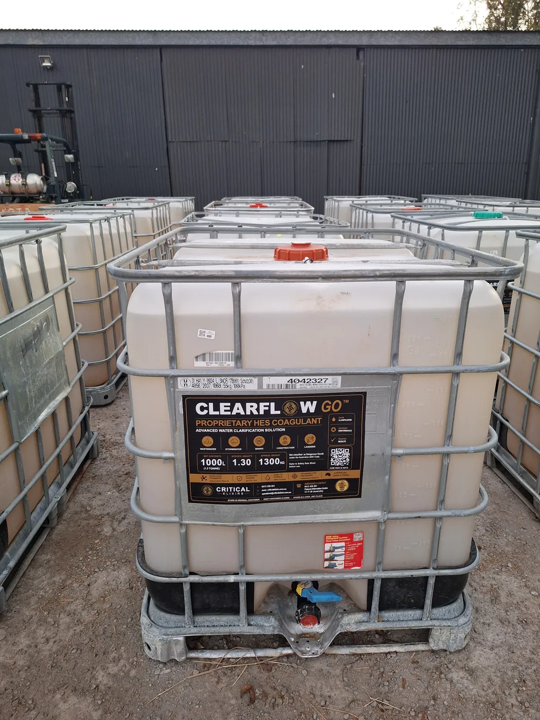 IBCs of CLEARFLOW GO coagulant